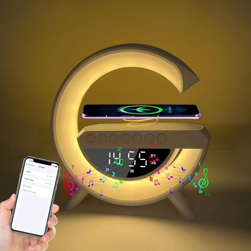 G-shaped Led Wireless Charging Speaker