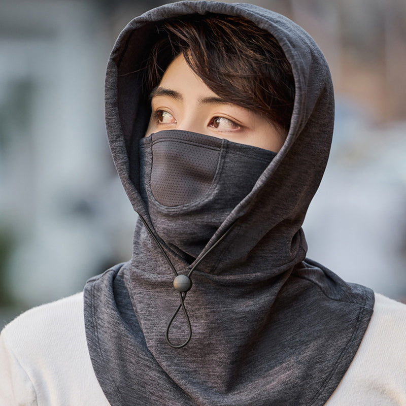 Hooded Face Mask with Neck Warmer for Cycling